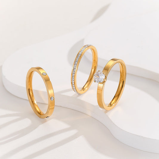 A One Mall® Minimalist Gold Rings