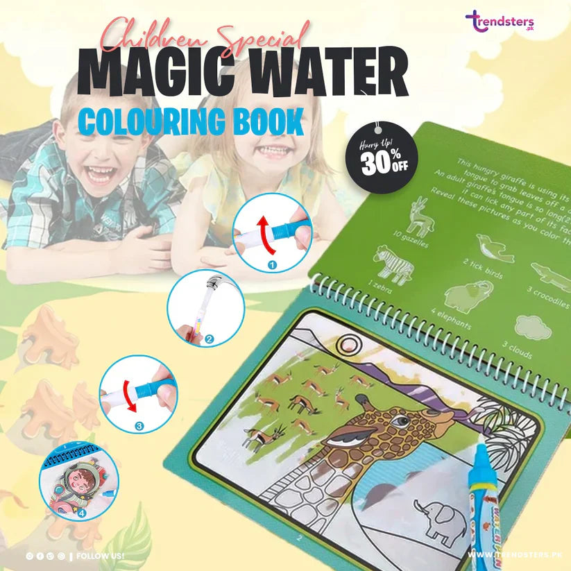 A One Mall® Magic Water Drawing Coloring Book