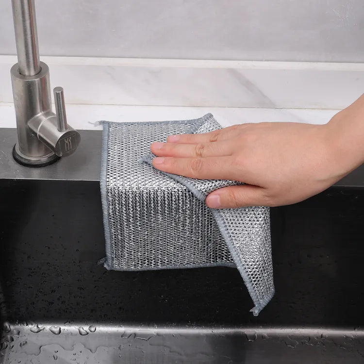 A One Mall® Non Scratch Steel Wire Dishcloth