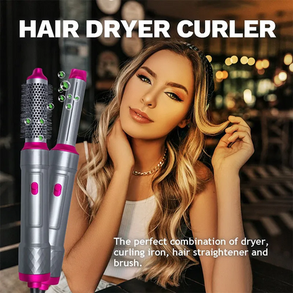 A One Mall® 5 In 1 Hair Dryer Straightener And Curler