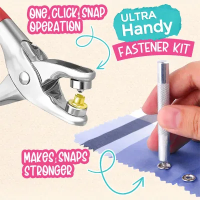 A One Mall® Snap Button Tool Kit With 20 Tich Button