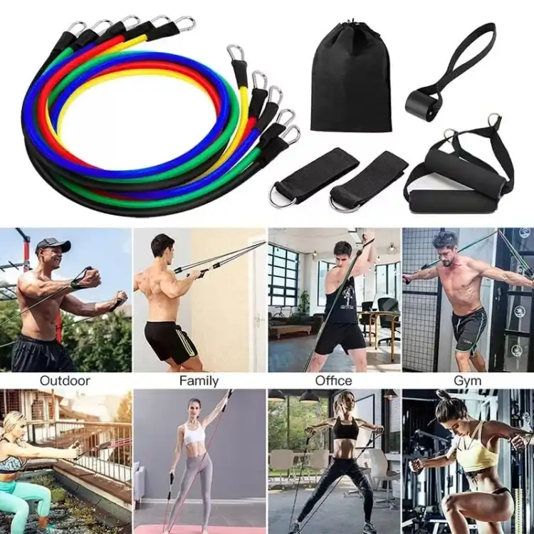 A One Mall® Power Exercise Resistance Band Set 5 In 1